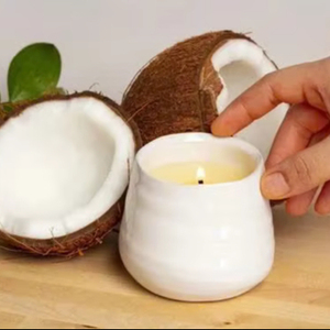 BOUGIE EN CIRE DE NOIX DE COCO DU VIETNAM/BOUGIES ARTISANALES PREMIUM AVEC CIRE DE NOIX DE COCO/PARFUMS NATURELS ET QUALITÉ EXCEPTIONNELLE - Product Image 1