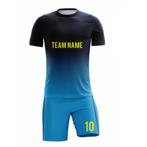 Logo personnalisé 100% polyester uniformes de football vêtements d'entraînement de football en plein air meilleure qualité uniformes de football - Product Image 2