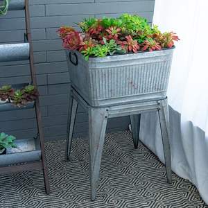 กล่องปลูกต้นไม้ชุบสังกะสีขนาดใหญ่พิเศษสำหรับตกแต่งระเบียงสวนในเมืองและจัดแสดงต้นไม้อย่างสร้างสรรค์ - Product Image 5