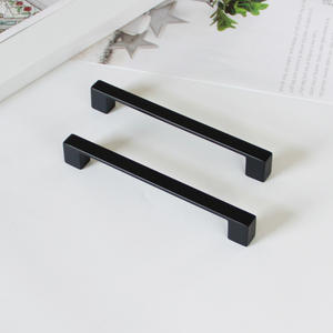 Tiradores de Gabinete Rectangulares Modernos de Aleación de Zinc Negro Mate, Tiradores de Cajón Contemporáneos Minimalistas para Cocina, Armario, Baño - Product Image 2