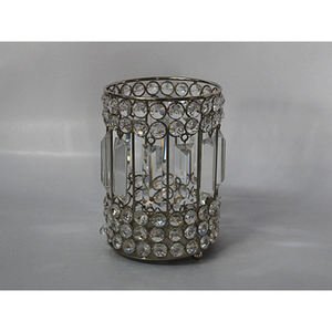 Bougeoir en T argenté avec perles de cristal Design fantastique pour le salon de la maison et la décoration de vacances - Product Image 4