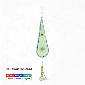 Artificial Traditional Pastel Teardrop Green Latkan - Product Image 1