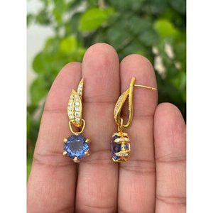 Boucles d'oreilles pendantes en fluorite naturelle, argent sterling 925, bijoux en pierres précieuses faits à la main, fournisseur en gros - Product Image 2