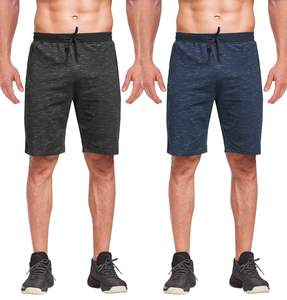 Shorts de sport respirants en maille pour hommes 2024 – Décontractés, d'été, pour la course et le fitness, avec logo personnalisé, motif uni, taille haute, séchage rapide - Product Image 2