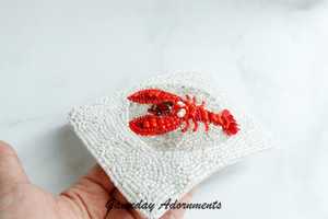 Classic Glass Beaded Coin Purse and Makeup Bag MS Handicraft Ms-wc-001 Wedding or Party <b>Gift</b> for Her - Product Image 2