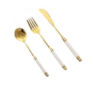 Ensemble de couverts en acier, article de luxe, vente en gros, fournisseur personnalisé, nouveau Design, ensemble de couverts en métal fantaisie, meilleur exporté - Product Image 1