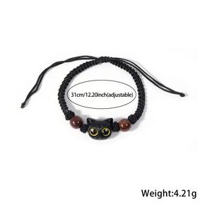 <span class=keywords><strong>สร้อย</strong></span><span class=keywords><strong>ข้อ</strong></span><span class=keywords><strong>มือ</strong></span>แมวน่ารักแบบปรับได้สำหรับเด็ก ทำจากไม้เทียมถักประดับคริสตัล เครื่องประดับแฟชั่น ของขวัญ ของชำร่วยงานปาร์ตี้ เครื่องประดับแต่งตัว - Product Image 5