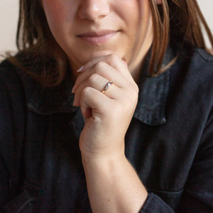 แหวนเพชรแหวนหมั้นของผู้หญิงแหวนอัญมณีสีทองแท้ดีไซน์ใหม่สง่างาม - Product Image 6