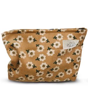 Eco-Friendly Custom Cotton <b>Canvas</b> Zipper Pouches <b>Large</b> Capacity Reusable Handled Soft Handle Makeup Cosmetic Bags Logo Printing - Product Image 5