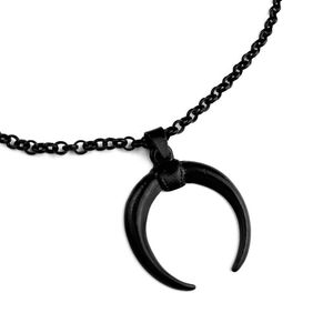 Latest Stainless Steel Pendant Necklace Collar Black Rings Pendant Necklace Anniversary for Your Love's - Product Image 5