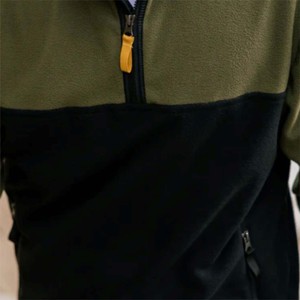 High Quality Quarter Zip <b>Fleece</b> <b>Shirt</b> for <b>Men</b> Anti-Wrinkle Breathable Comfortable Warm Casual Outdoor Wear - Product Image 3