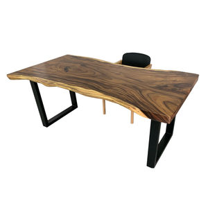 SFMT021-80x180cm <b>Dining</b> <b>Table</b> with 7cm Thick Me Ty Wood <b>Top</b> and Iron Legs - Product Image 1
