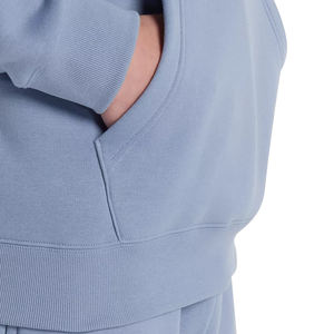 Fournisseur OEM Sweat à capuche en coton mélangé à épaules tombantes pour hommes, sweat-shirt à capuche épais et uni, pull-over personnalisé - Product Image 3