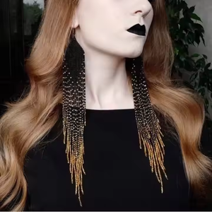 ต่างหูลูกปัดห้อยทำมือแฟชั่นปักรูปหัวใจสำหรับงานปาร์ตี้โดยงานหัตถกรรม MD - Product Image 2