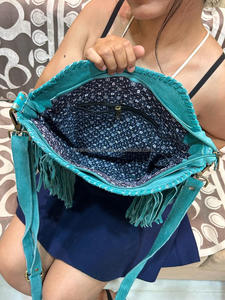 Nouveau Style occidental cheveux sur cacher fourrure daim cuir frange sac haute qualité Boho femmes fourrure cuir Unique moyen Concho frange sacs - Product Image 4