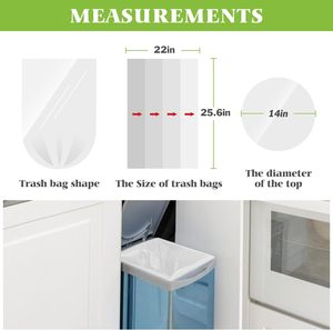 Sacchi per la Spazzatura in HDPE da 8 Galloni, Resistenti, Sacchetti Trasparenti per Bidoni della Spazzatura, per Uso Domestico, Ufficio e Cucina, Stile Aperto Piatto - Product Image 2