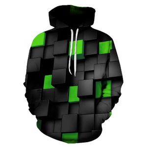 Your Own Logo Design 3D Print Pullover con capucha con bolsillos 100% algodón Sudaderas con capucha y sudaderas para hombres - Product Image 3