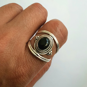 925 Sterling Silver Black Onyx Natural Gemstone Handmade <b>Crystal</b> <b>Ring</b> Women Jewelry Anniversary Perfect Gift For Her Custom Size - Product Image 4