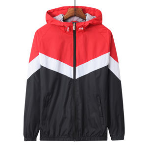 Chaqueta Cortavientos de Otoño Personalizada de Alta Calidad, con Capucha, Diseño de Parches, Cortavientos, Deportiva, para Correr, para Hombre - Product Image 3