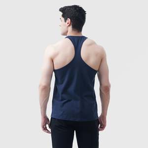 Camiseta sin mangas Speed Fit azul marino transpirable de compresión rápida para entrenamiento, talla XL, con técnica de diamantes de imitación, de algodón y elastano, con capucha. - Product Image 2