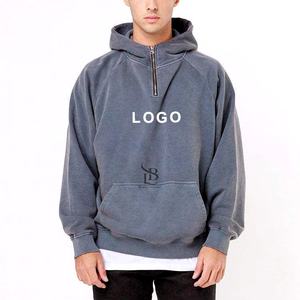 Sudadera con capucha de algodón de 500GSM lavado de lujo Premium para hombre, jersey con logotipo personalizado, sudaderas con capucha de gran tamaño para hombre - Product Image 2