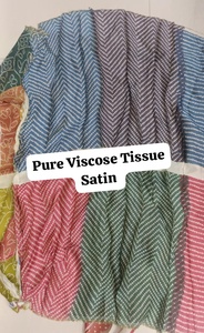 Tela de viscosa pura de primera calidad con brillo metálico de lujo, material suave para sarees de diseñador, conjuntos de boutique y lehengas de boda. - Product Image 5
