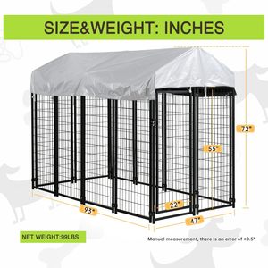Moderna cuccia per cani all'aperto resistente gabbia per cani Pet casa recinzione in acciaio zincato cane Playpen cucciolo penna penna esercizio - Product Image 2