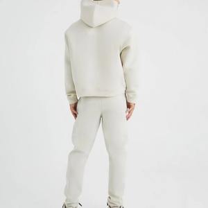 ชุดกีฬาแบบสวมศีรษะผ้าคอตตอน100% 500GSM มีฮู้ดและกางเกงขายาวออกแบบโลโก้ได้ตามต้องการ - Product Image 2