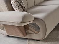 Juego de Sofás de Tela de Lujo Moderno, Muebles Contemporáneos para Sala de Estar, Sofá Curvo Acolchado de 3 Plazas