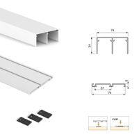 Emuca-Kit de herrajes de cierre suave para armario de 2 puertas correderas, placa 74 con manilla afilada, modelo 6018412 España