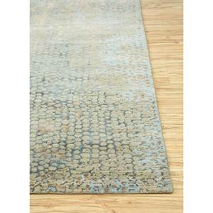 Alfombra Kavi Gris y Negra de Lana y Seda de Bambú Anudada a Mano, Diseño Teoría del Caos, Patrón Rectangular Abstracto para Sala de Estar Juvenil Esk-404 - Product Image 4