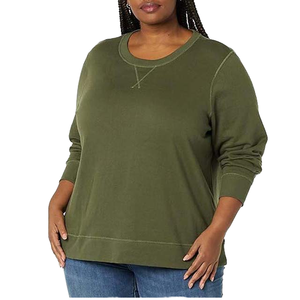 100% Cotton Women's Loose Harajuku Korean Long Sleeve Pullover Casual Drop Shoulder <b>Sweatshirt</b> with Letter Print Breathable - Product Image 5