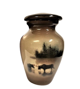 Urne funéraire en métal Majestic Moose, nouveau design, urnes en métal pour souvenirs, urnes en laiton bon marché pour humains - Product Image 4