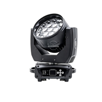 Projecteur LED Beam Wash 19x15W RGBW à Zoom, Tête Mobile, Contrôle DMX512 pour Boîte de Nuit, Théâtre, DJ, Fête