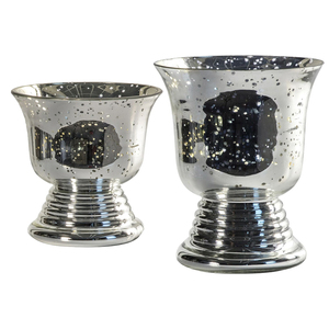 Beautiful Glass Vase Antique <b>Mirror</b> Glass Urn Vase Crafted with Thick Glass for Home Decor - Product Image 1