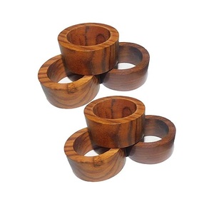 Premium natural wood napkin <b>rings</b> perfect for rustic farmhouse modern minimalist table settings and celebrations - Product Image 3