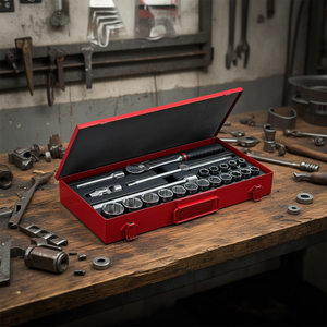 Usag 22-Piece Assortment in Sheet Steel <b>Box</b> <b>with</b> 1/2'' Hexagonal Sockets <b>Tool</b> Set - Product Image 3