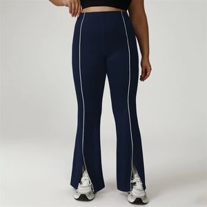 Pantalons de yoga taille haute pour femmes, uni, fente latérale, respirant, séchage rapide, coupe-vent, mélange de spandex, écologique, antibactérien, élastique - Product Image 5