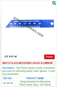 Aluminium GS 943M Watch Glass Measuring <b>Gauge</b> Essential Jewelry Tools & Equipment for Jewellery Crafting - Product Image 2