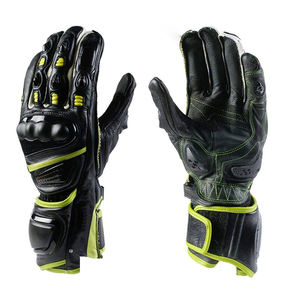 Meilleur prix Meilleurs gants d'équitation Gants de course de moto en cuir 100% Gants de course de moto en cuir de bonne qualité - Product Image 1