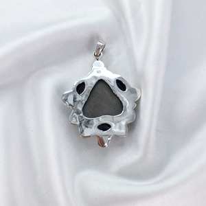 Pendentif multi-pierres en argent sterling 925 brillant en argent naturel obsidienne améthyste pierres précieuses plaqué or diamant pierre principale cadeau - Product Image 6