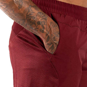 Pantalones cortos de gimnasio para hombre de marca al mejor precio del fabricante profesional, logotipo personalizado, estilo deportivo informal, patrón sólido, malla hecha - Product Image 6