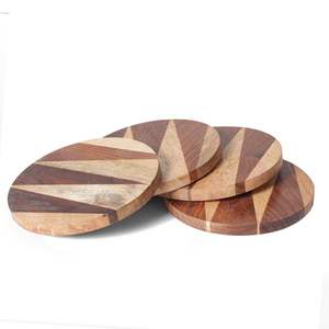 2024 Manufacturer Wooden <b>coaster</b> <b>Set</b> Custom Acacia square Black Round Wood Pallet <b>Coasters</b> at Star Crafts India - Product Image 2