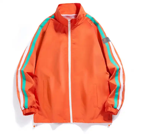 Chaqueta deportiva transpirable Softshell para hombre, cortavientos transpirable con patrón de letras para actividades de pista al aire libre, abrigo de primavera - Product Image 2