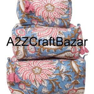 Bolsas de Cosméticos de Tela de Algodón Ecológicas, Cierre de Cremallera con Borla, Diseño Moderno, Reutilizables, Ligeras, Multifuncionales, Bolsa de Maquillaje - Product Image 1
