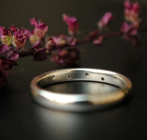 10K Gold Lab Grown Diamond Wedding Band Lab Diamond Jewelry Five Mans Diamond Band Compromiso Apilamiento Eternity Ring Band - Product Image 4