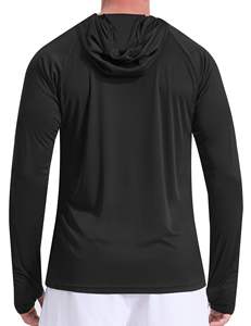 Material de ropa de pesca personalizada Upf 50 + Camisas con capucha de caza de manga larga informales ligeras con capucha para hombres Sudadera con capucha ligera - Product Image 4