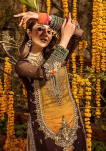 ชุดสตรีปากีสถานคุณภาพสูง ชุดพื้นเมืองแบบหนัก จำหน่ายราคาส่ง ชุดแฟนซีสำหรับงานปาร์ตี้ งานเมห์นดี และงานมายอ - Product Image 3