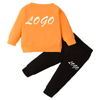 Ensemble sweat-shirt et jogging personnalisé pour enfants, collection printemps, vêtements de créateur pour bébés garçons, filles et adolescents, survêtement deux pièces grande taille, couleur unie