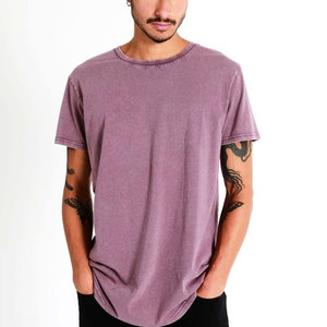 Customs Vintage Bulk Blank Knitted Poliéster/Mezcla de algodón Oversized Regular Fit Hombres Camisetas al por mayor - Product Image 1